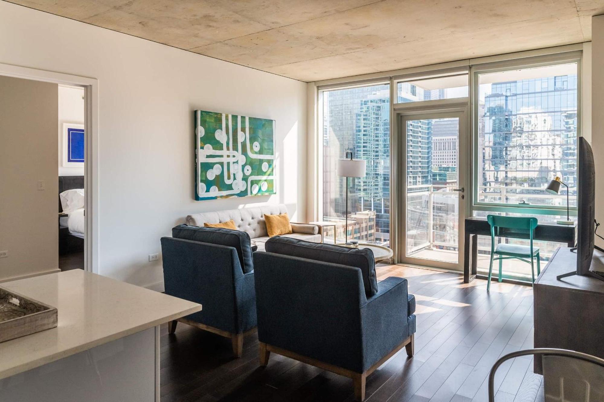 2Br Elegant Premium Suite With Balcony & Sweeping City Views Chicago Exterior photo